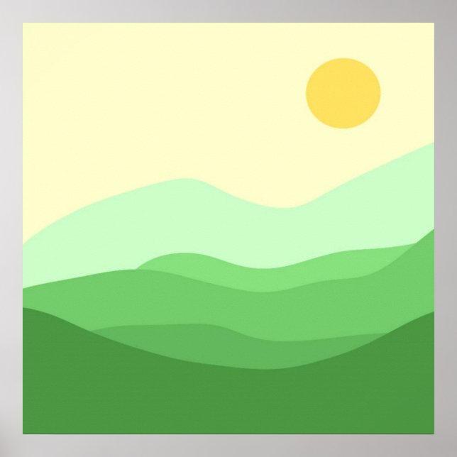 abstrakte Landschaftskunst Poster (Vorne)