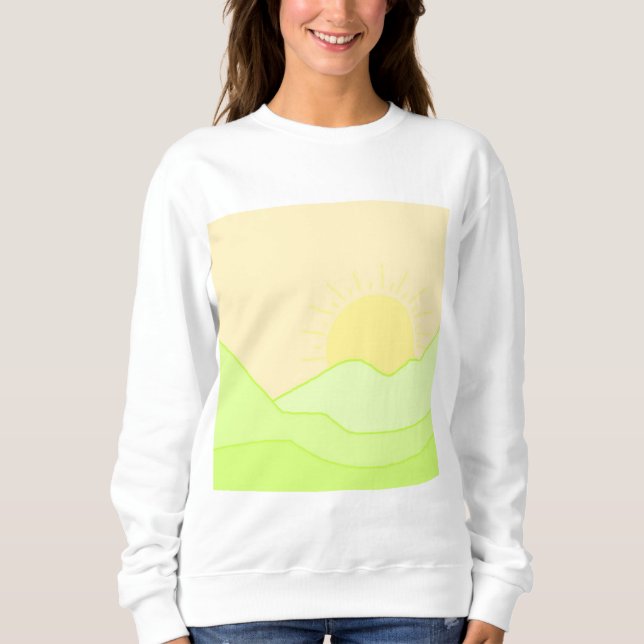 abstrakte Landschaftskunst Sweatshirt (Vorderseite)