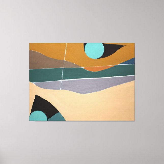 Abstrakte Landschaftsölgemälde Leinwand drucksvoll (Vorderseite)