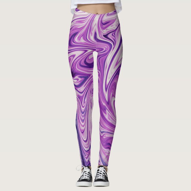 Abstrakte Lava Leggings (Vorderseite)