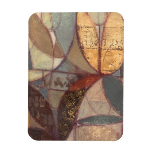 Abstrakte Leaf-Malerei von Norman Wyatt Magnet