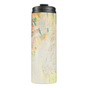 Abstrakte, lebendige Bleistiftextur. Pastell textu Thermosbecher