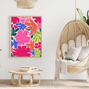 Abstrakte, lebendige, helle und kühne Kunst der Bl Poster