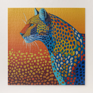 Abstrakte lebendige Leopard-Kunst