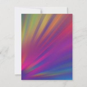 Abstrakte, lebendige Rainbow Color Streak Blank Ca Feiertagskarte