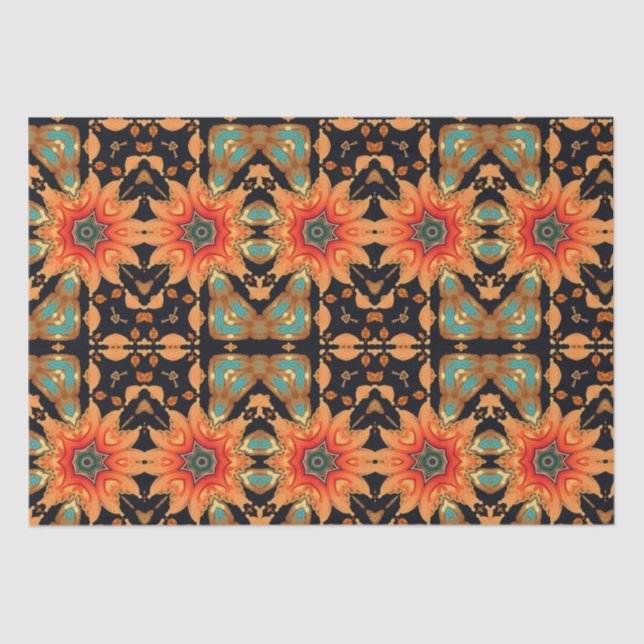 Abstrakte, lebhafte Blume Seidenpapier (Vorderseite)