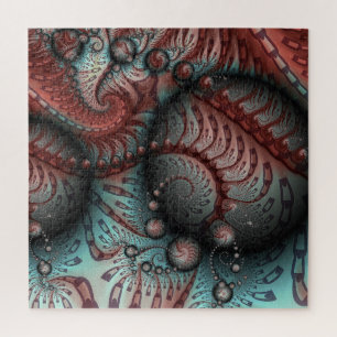 Abstrakte lebhafte Fantasy-Fraktal-Kunst Braun Bla