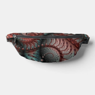 Abstrakte lebhafte Fantasy-Fraktal-Kunst Braun Bla Bauchtasche