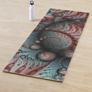 Abstrakte lebhafte Fantasy-Fraktal-Kunst Braun Bla Yogamatte