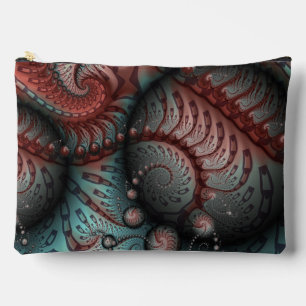 Abstrakte lebhafte Fantasy-Fraktal-Kunst Braun Bla Zubehörtasche