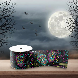 Abstrakte Leckerbissen Halloween Satinband