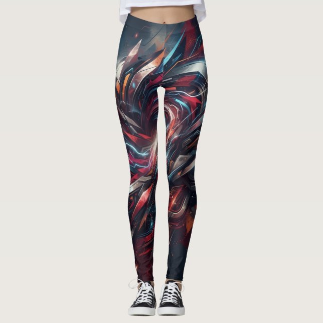 Abstrakte Leggings (Vorderseite)