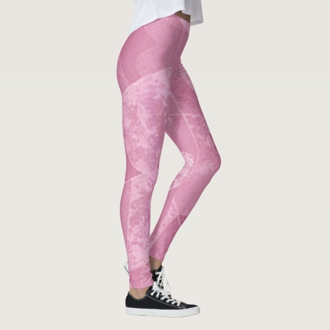 Abstrakte Leggings in Rosa (Rechts)