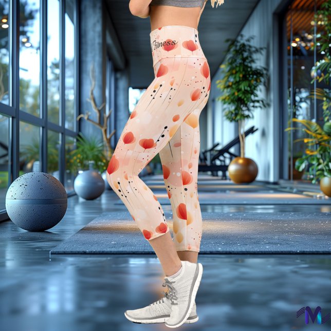 Abstrakte Leggings mit warmen Farbtönen (Von Creator hochgeladen)