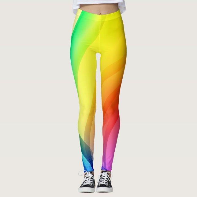 Abstrakte Leggings von Rainbow (Vorderseite)