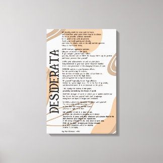 Abstrakte leichte dunkle Bräune Desiderata von Max Leinwanddruck