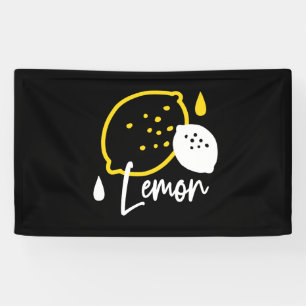 Abstrakte Lemon Illustration - Frische Zitrusfrüch Banner