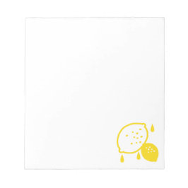 Abstrakte Lemon Illustration - Frische Zitrusfrüch Notizblock