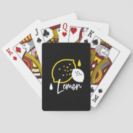 Abstrakte Lemon Illustration - Frische Zitrusfrüch Spielkarten