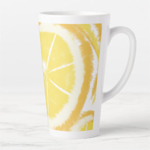 Abstrakte Lemon Wirbel Slices Milchtasse
