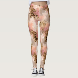 Abstrakte Leopard Print-Leggings Leggings