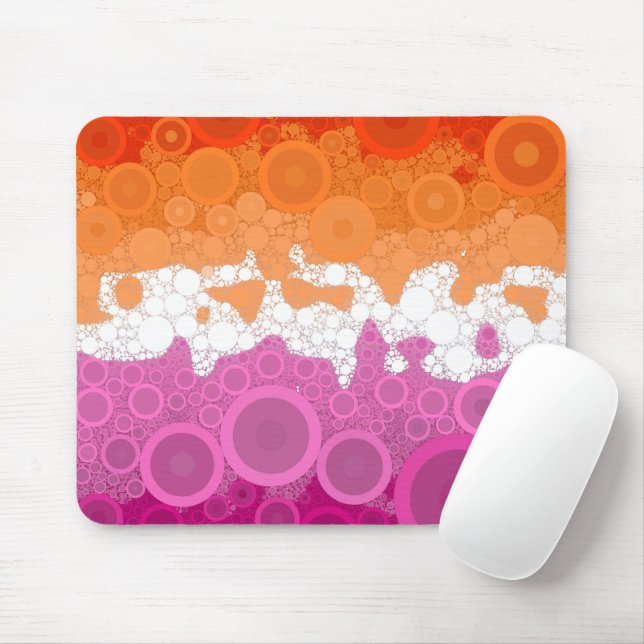 Abstrakte Lesbische Stolperflagge Mousepad (Mit Mouse)