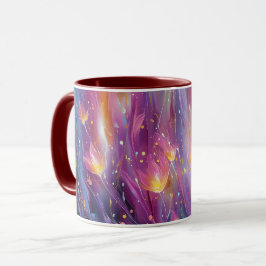 Abstrakte leuchtende Blumenexplosion Tasse
