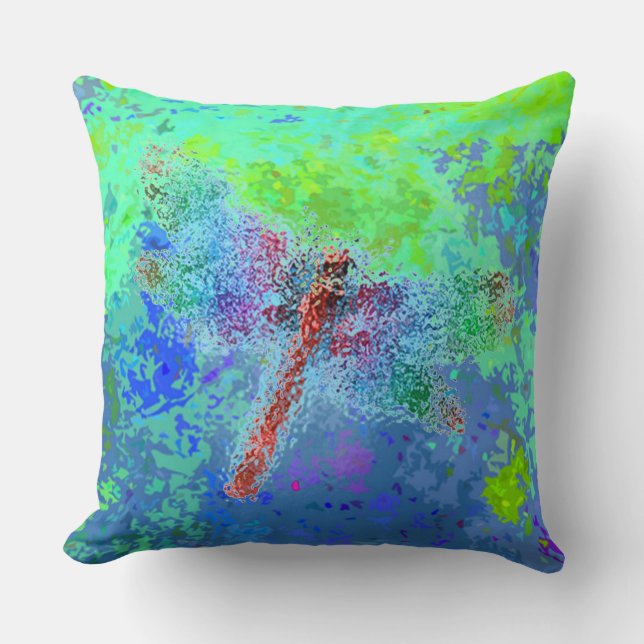 Abstrakte Libelle Kissen (Vorderseite)