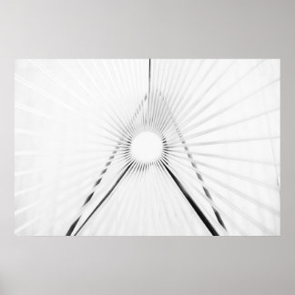 Abstrakte Licht-Tunnel-Geometrie Poster