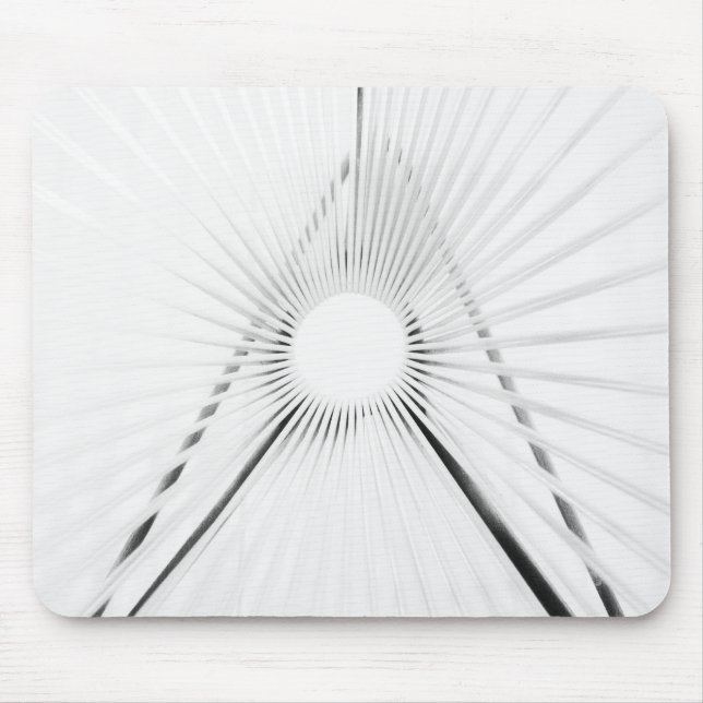 Abstrakte Licht-Tunnel-Geometrie Poster Mousepad (Vorne)