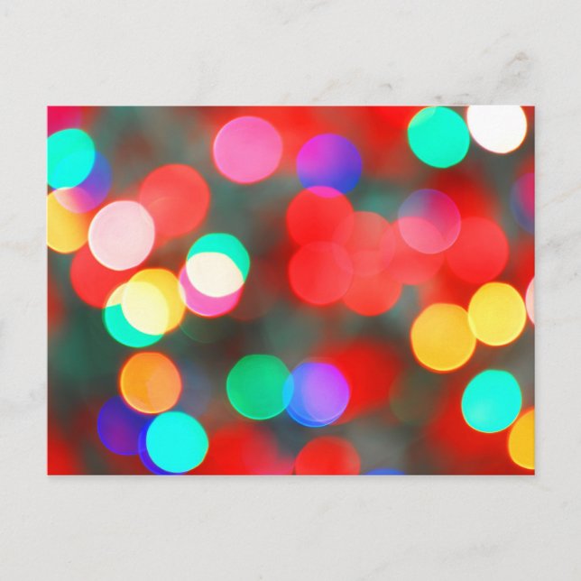 Abstrakte Lichter Bokeh Postkarte (Vorderseite)