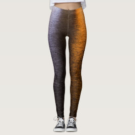 Abstrakte Lichter Meerglänzende Bronze-Reflexion Leggings