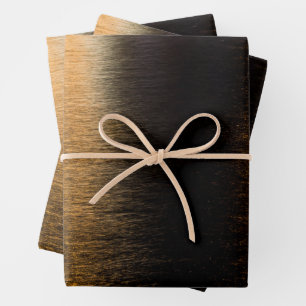Abstrakte Lichter Meerglänzende bronzene metallisc Geschenkpapier Set