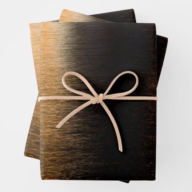 Abstrakte Lichter Meerglänzende bronzene metallisc Geschenkpapier Set (Beispiel)
