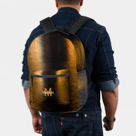 Abstrakte Lichter Seestrahler-Bronzematografie Bedruckter Rucksack