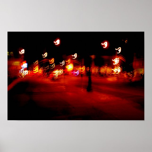 Abstrakte Lichtfarbe Ploosh Poster (Vorne)