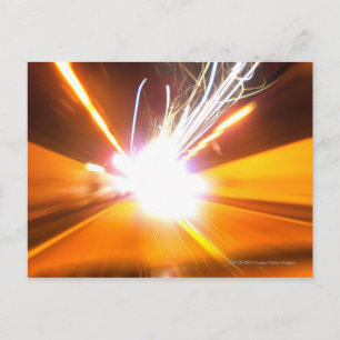 Abstrakte Lichtstrahlen und Wirkungen Postkarte