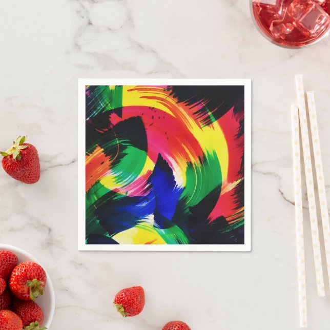 Abstrakte Lichtwellenleiter Kunstkunst Serviette (Beispiel)