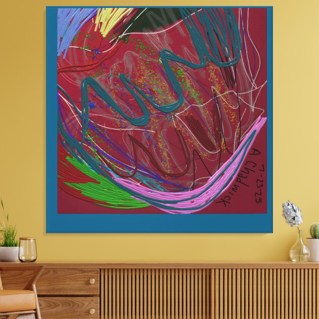 Abstrakte Liebe  Leinwanddruck (Insitu (Wohnzimmer))