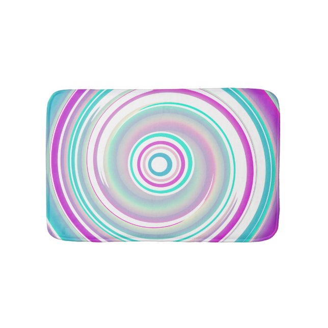 Abstrakte Lila Aquamarine Spiralmatte Badematte (Vorderseite)