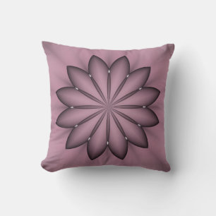 Abstrakte Lila Blume Kissen