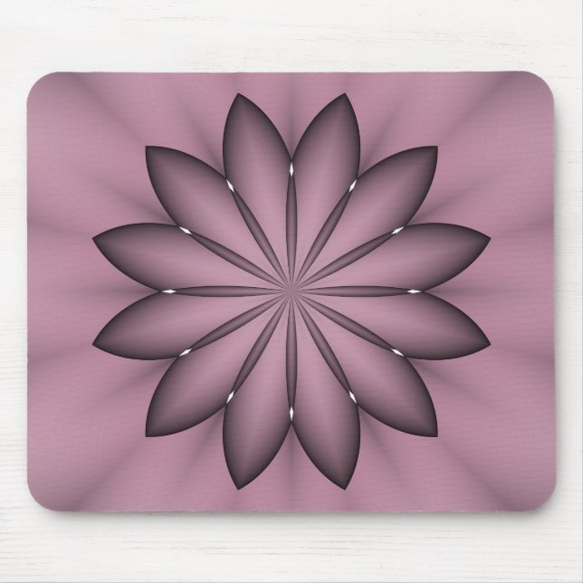 Abstrakte Lila Blume Mousepad (Vorne)