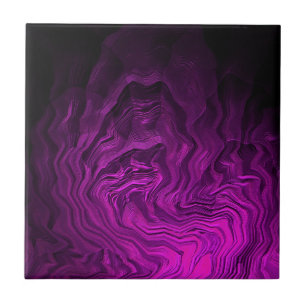 Abstrakte Lila Drahtkunst Fliese