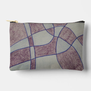 Abstrakte lila Druck-Cut-Näh-Tasche Zubehörtasche