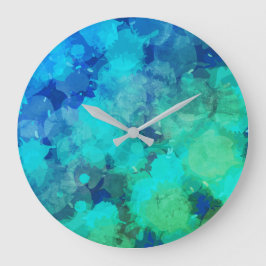 Abstrakte Lila Farbe Abstrakt Große Wanduhr