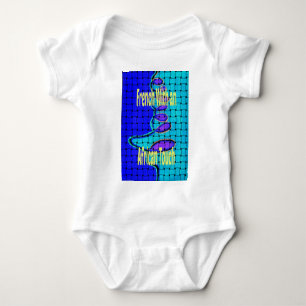 Abstrakte Lila Form des Blue African Woven Baby Strampler