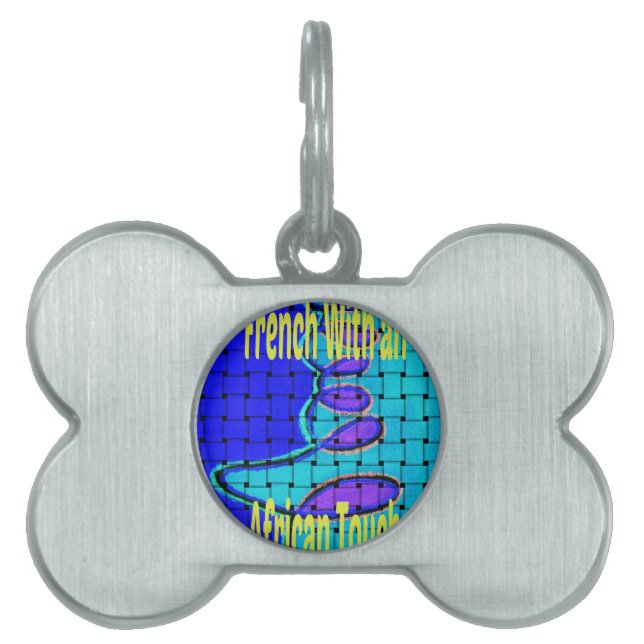 Abstrakte Lila Form des Blue African Woven Tiermarke (Vorderseite)