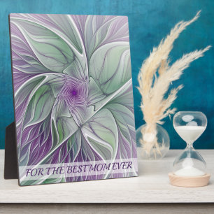 Abstrakte Lila Grüne Blume Fraktal Piazza della Ri Fotoplatte