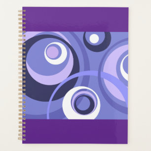 Abstrakte lila Kreise im geometrischen Stil der Mi Planer