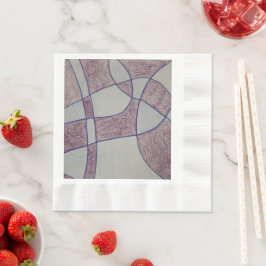 Abstrakte lila Papiertischdecke Serviette